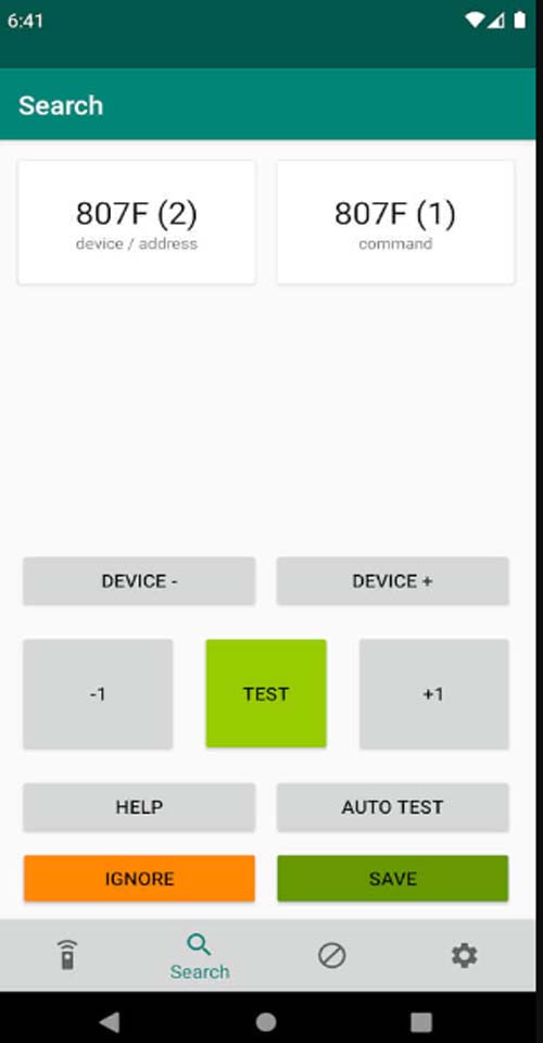 IrCode Finder NEC protocol 1